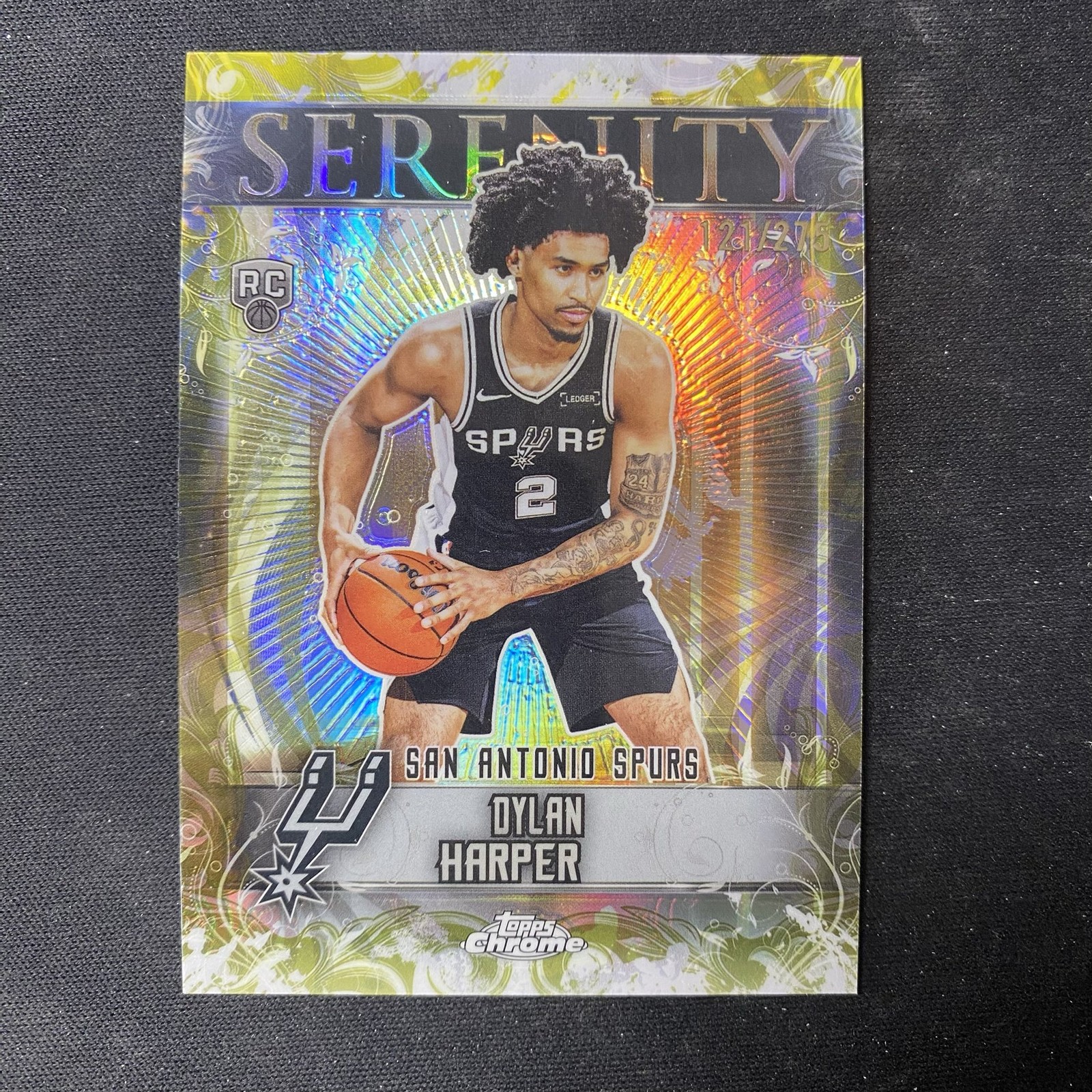 2025-26 Topps Chrome Dylan Harper RC Serenity Yellow Refractor /275