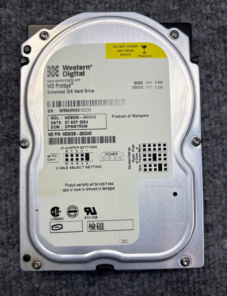 Original Xbox Western Digital 8 GB 3.5