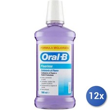 12x Bundle Oral B Collutorio Fluorinse Viola 500 Ml