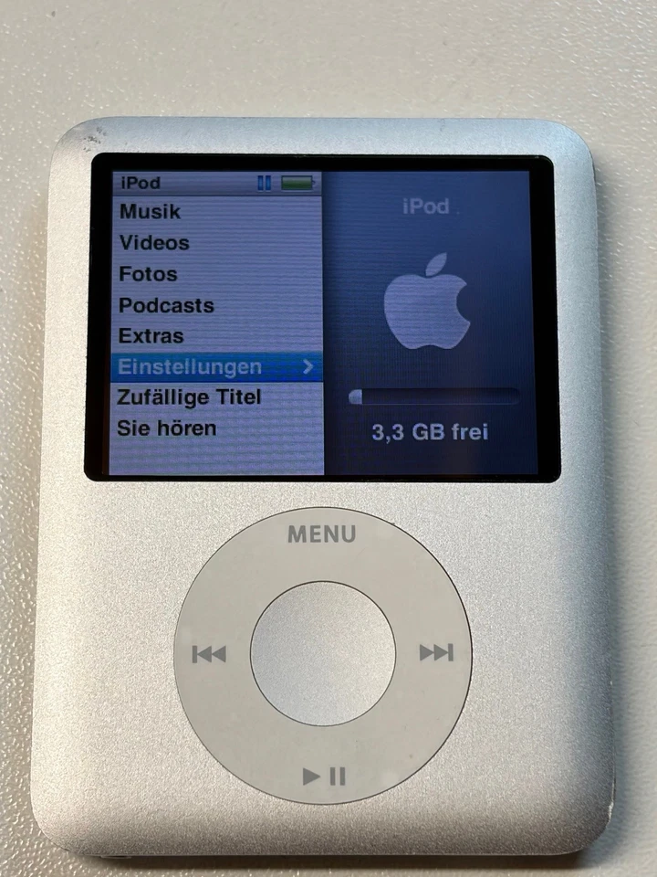 Apple iPod nano 3. Generation 3g silber (4GB) A1236 sehr guter Zustand Händler - Bild 2 von 4