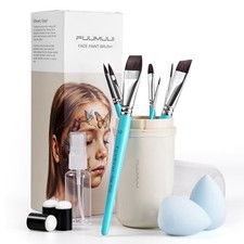 Face Paint Brush with 7 Variety Shaped Brushes Sponge Spray Bottle Brushes Set