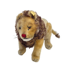 VINTAGE 1950's STEIFF MOHAIR JOINTED PAPA LION 5322 STUFFED ANIMAL PLUSH