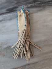Native American Suede Genuine Leather Small Bag Beaded Edge