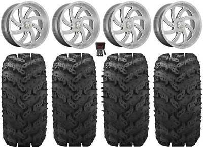 MSA Titanium Switch 20'' UTV Wheels 30'' Reptile Tires Can-Am Commander Maverick