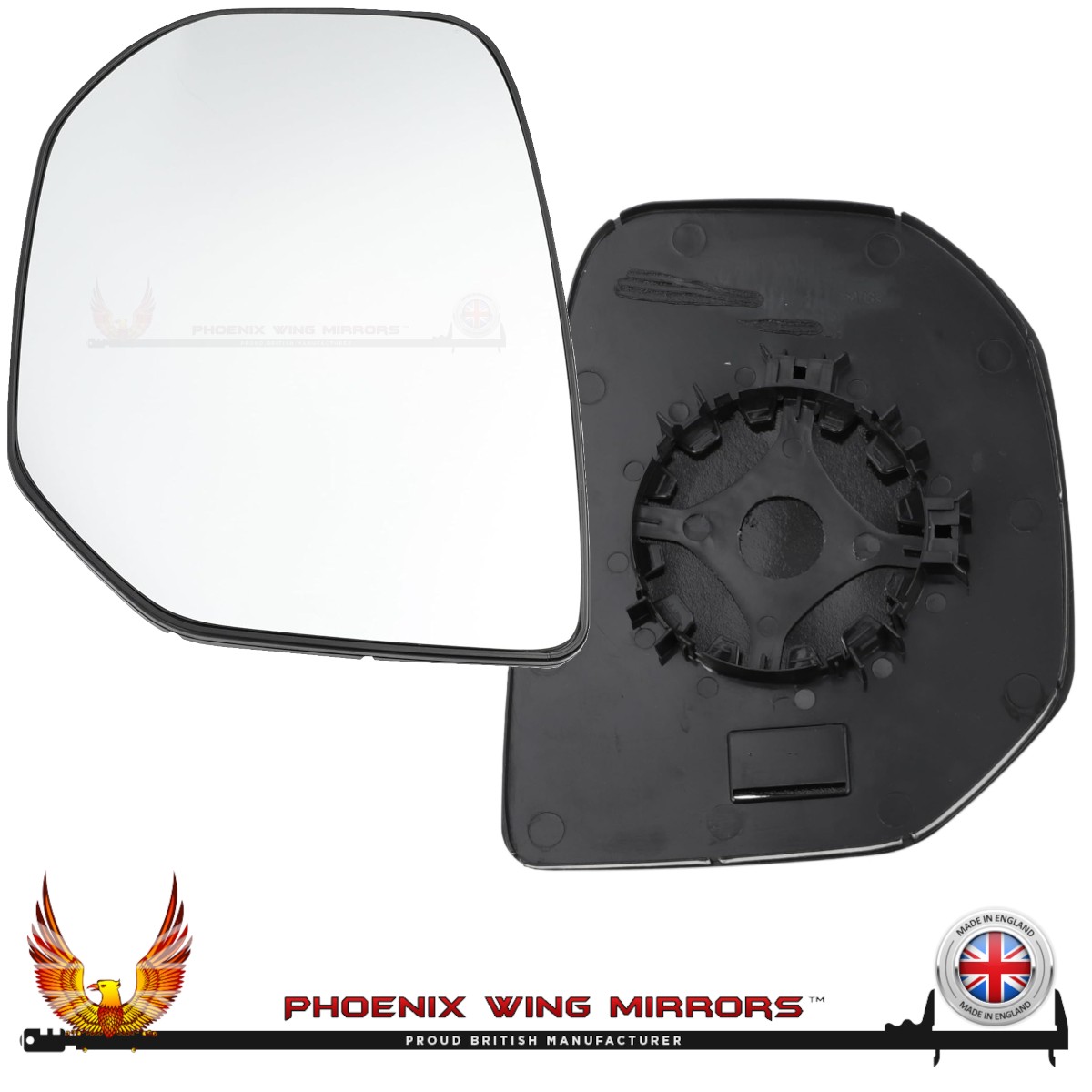 Wing Door Mirror Glass For Peugeot Partner Mk2 2008-2012 Clip On Base Left Hand