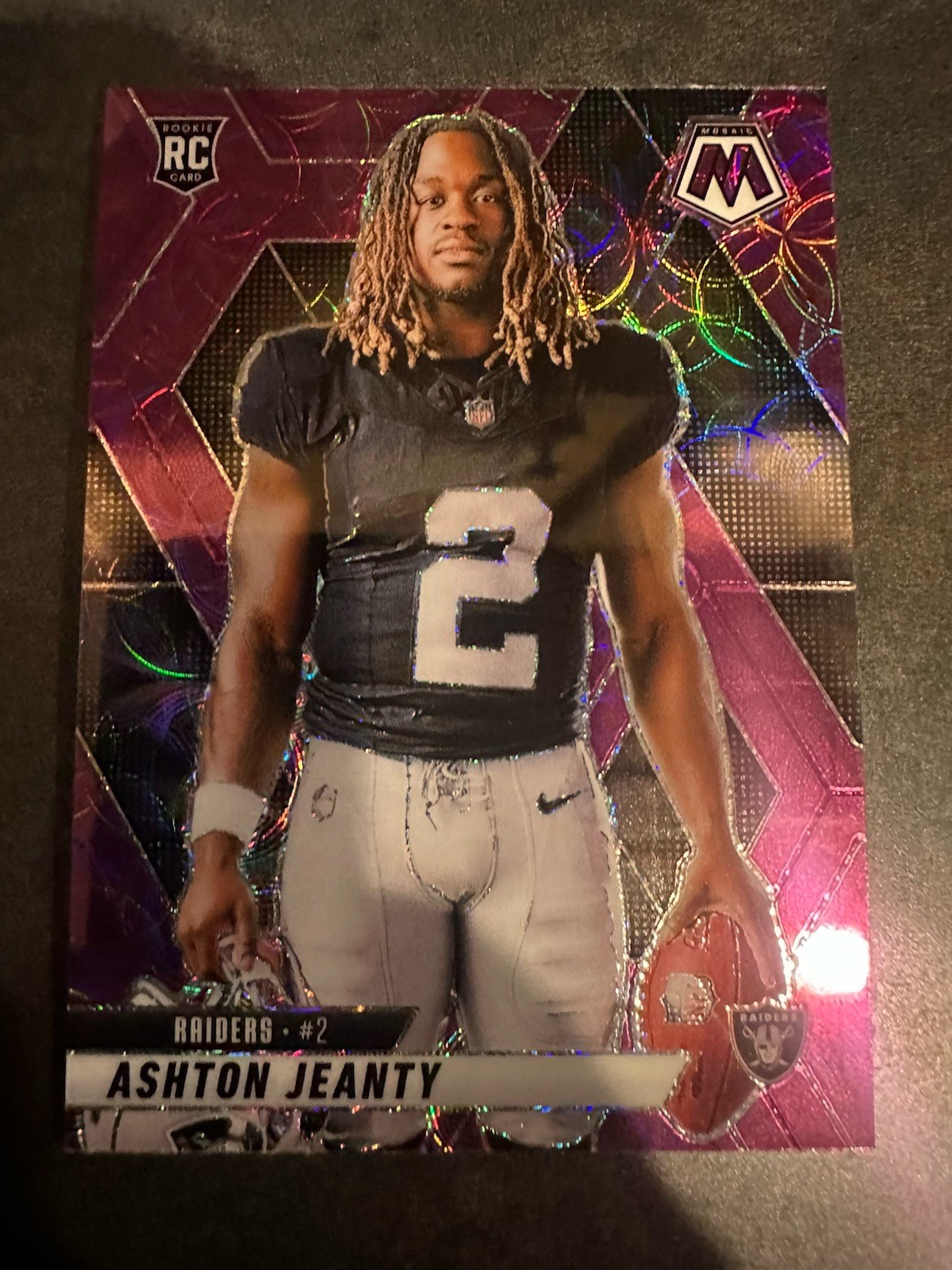 2025 Panini Mosaic Purple Scope Ashton Jeanty No. 287 (RC)