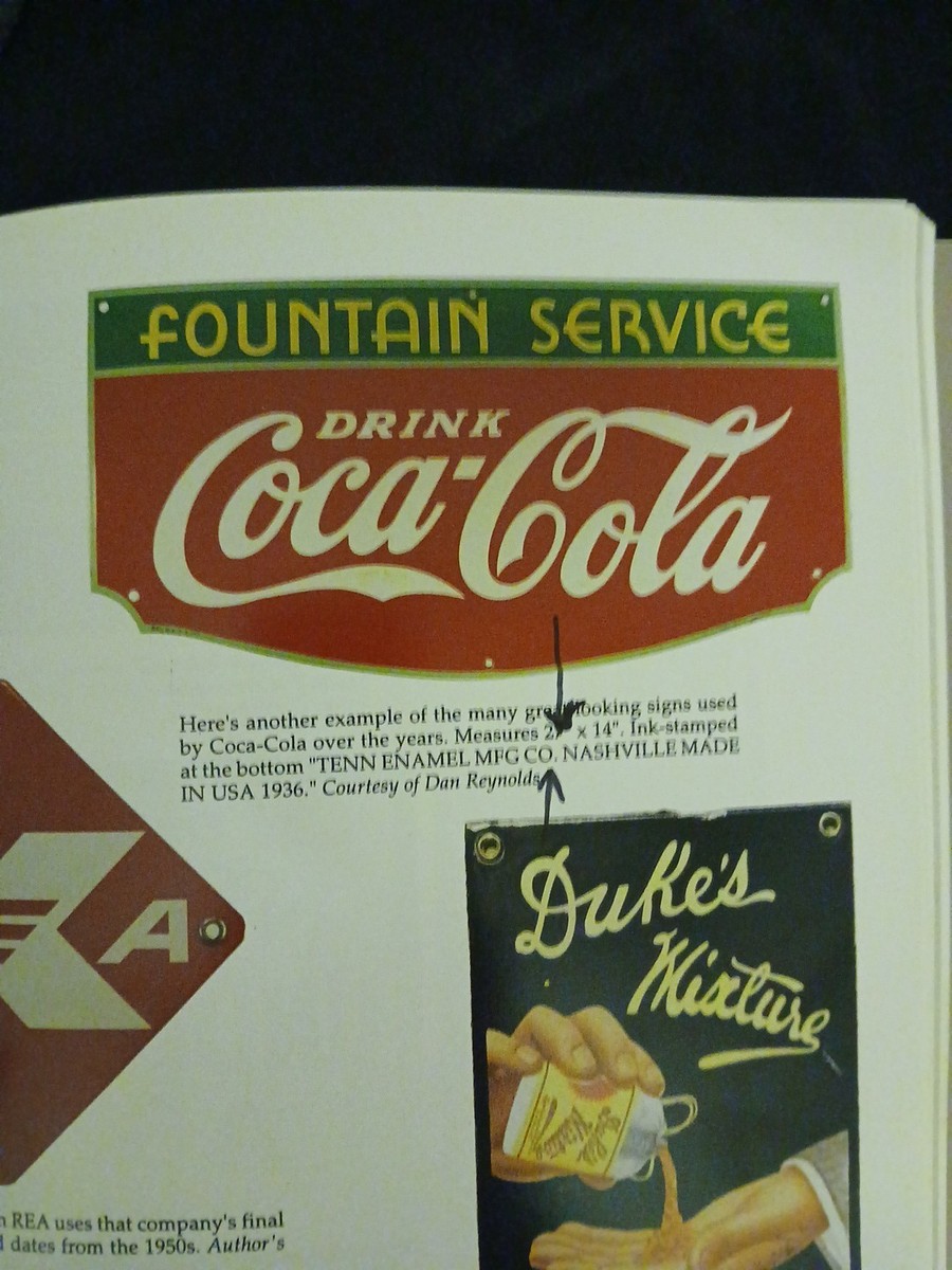 Vintage Large Coca Cola Porcelain Sign RARE Coke Large in Very