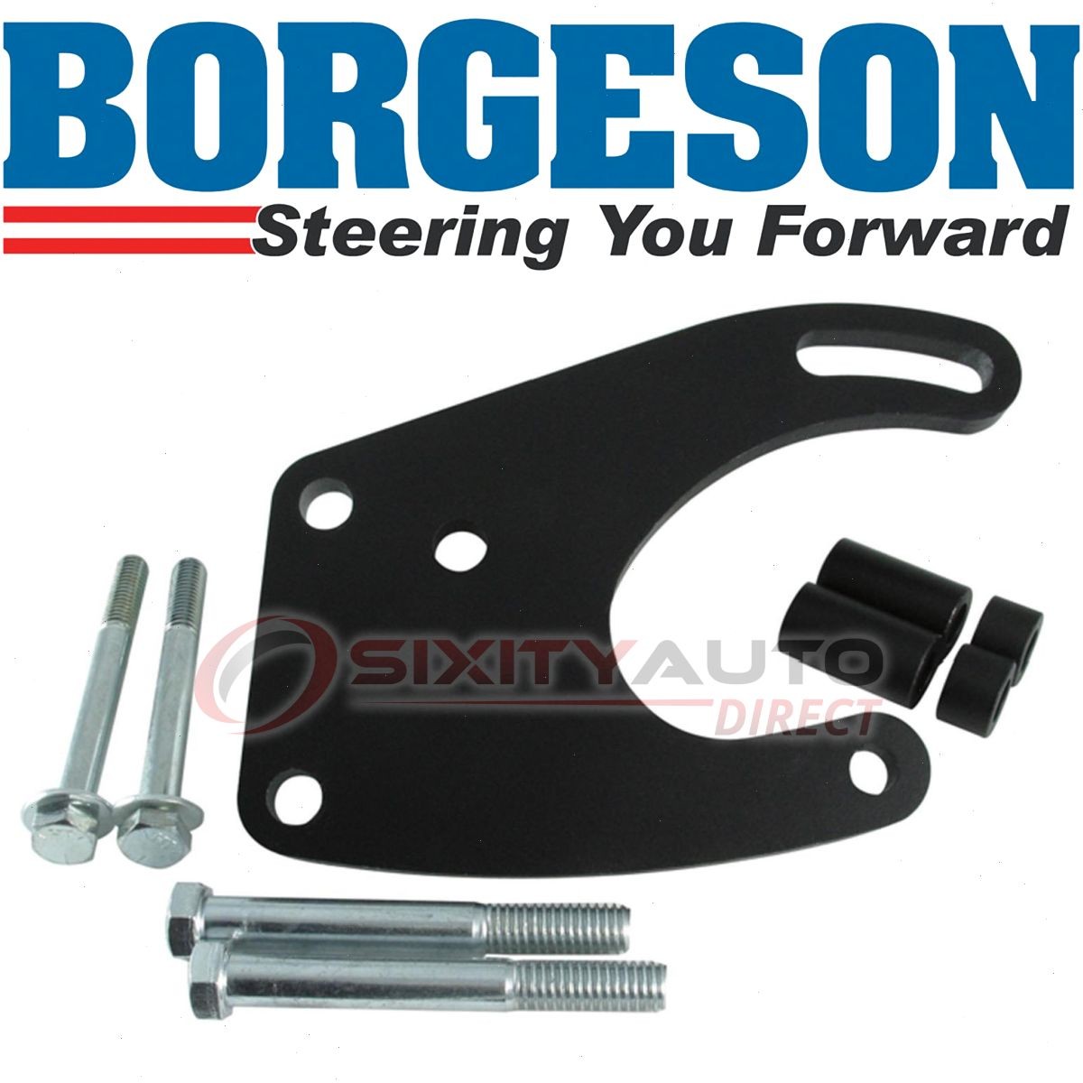 Borgeson Power Steering Pump Bracket for 1965-1969 Ford GT40 4.7L V8 - Hoses vt