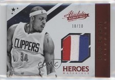 2016-17 Panini Absolute Heroes Materials Prime 10/10 Paul Pierce #26 HOF 7y2