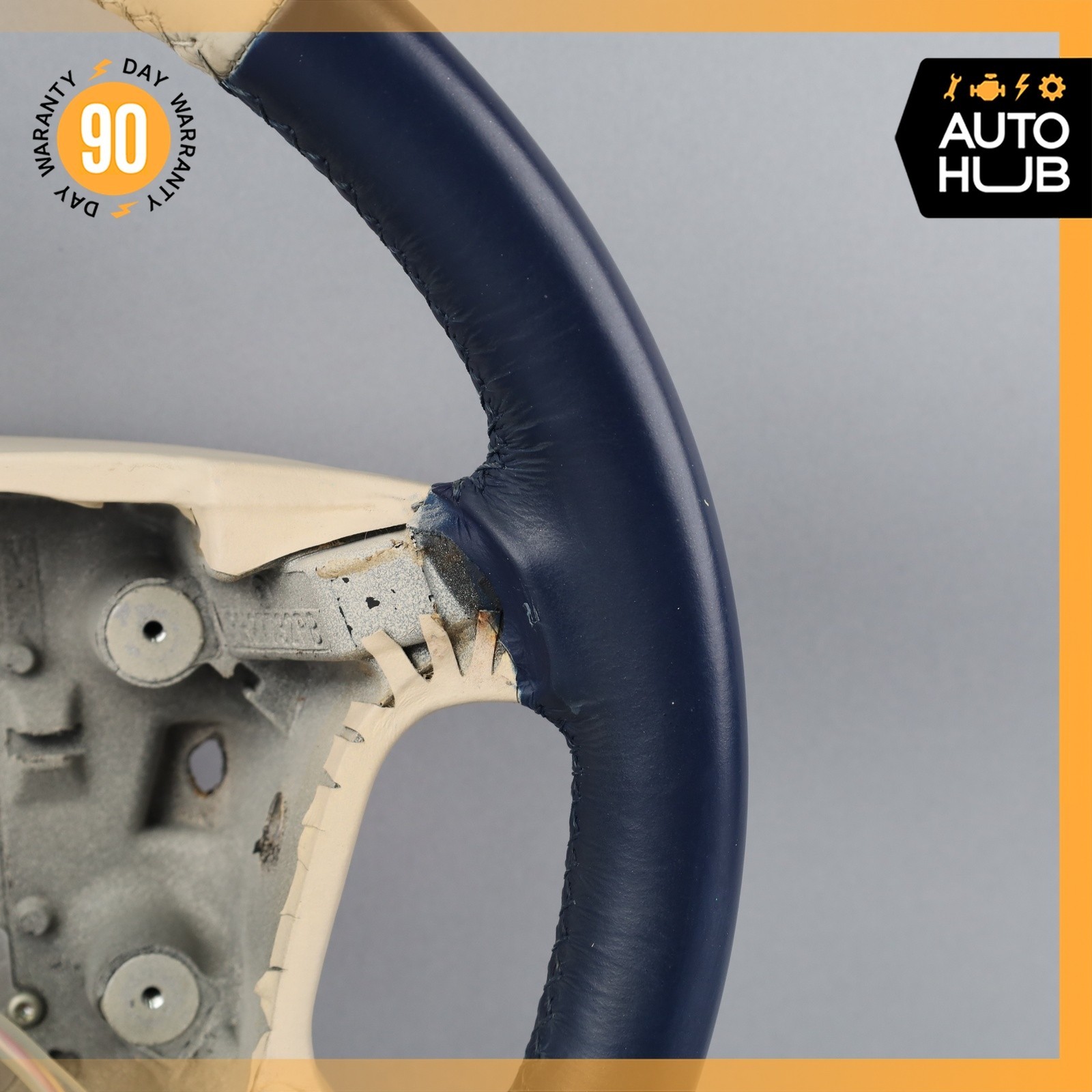 99-02 Bentley Arnage Steering Wheel Beige Blue PH27727PB OEM 42k