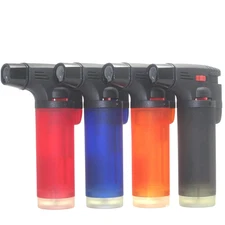 4-Pack Jet Gun Torch Lighter | Powerful Windproof Flame Refillable Butane Torch