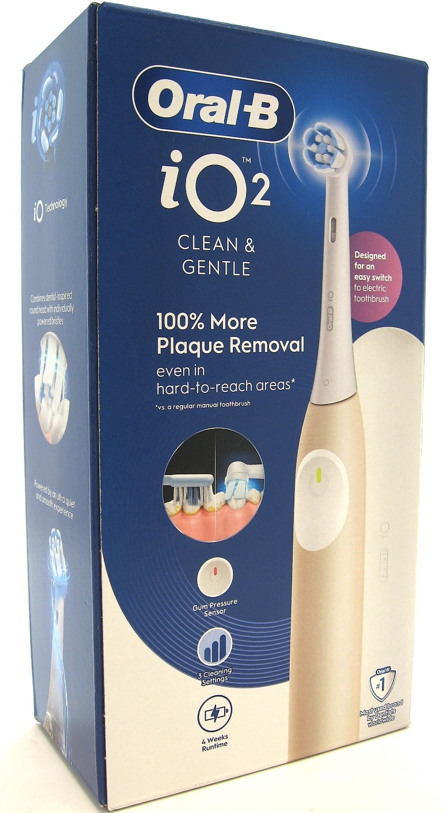Oral B iO2 Electric Toothbrush - Pink - 3 Intensity Levels - Image 3