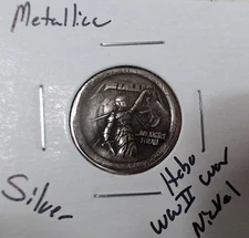 HOBO Metallica And Justice For All Made From A REAL WWII Silver Nickel SIGNED
