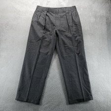 VTG Polo Ralph Lauren Pants Mens 36x30 Gray Wool Pleated Trousers