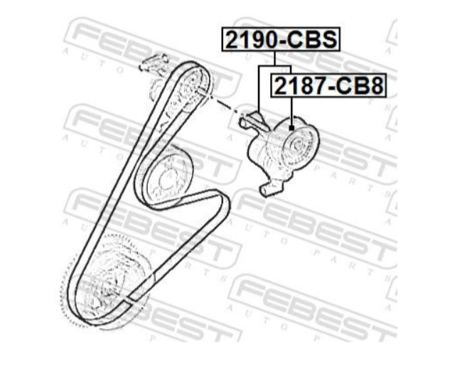 Belt Tensioner FEBEST 2190-CBS