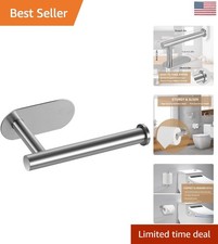 Wall-Mounted Toilet Paper Holder with Upgraded Adhesive - Stylish and Sturdy