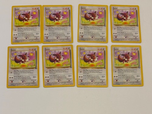 Pokemon Jungle Unlimited Card EEVEE 51/64 Lot of 8 Cards Lightly Played