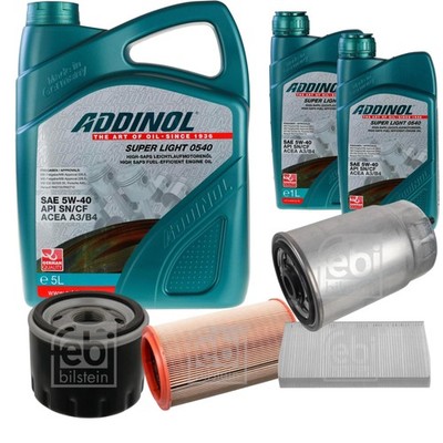 FEBI Inspektionspaket 7L ADDINOL SUPER LIGHT 0540 für Alfa Romeo 156 Sportwagon