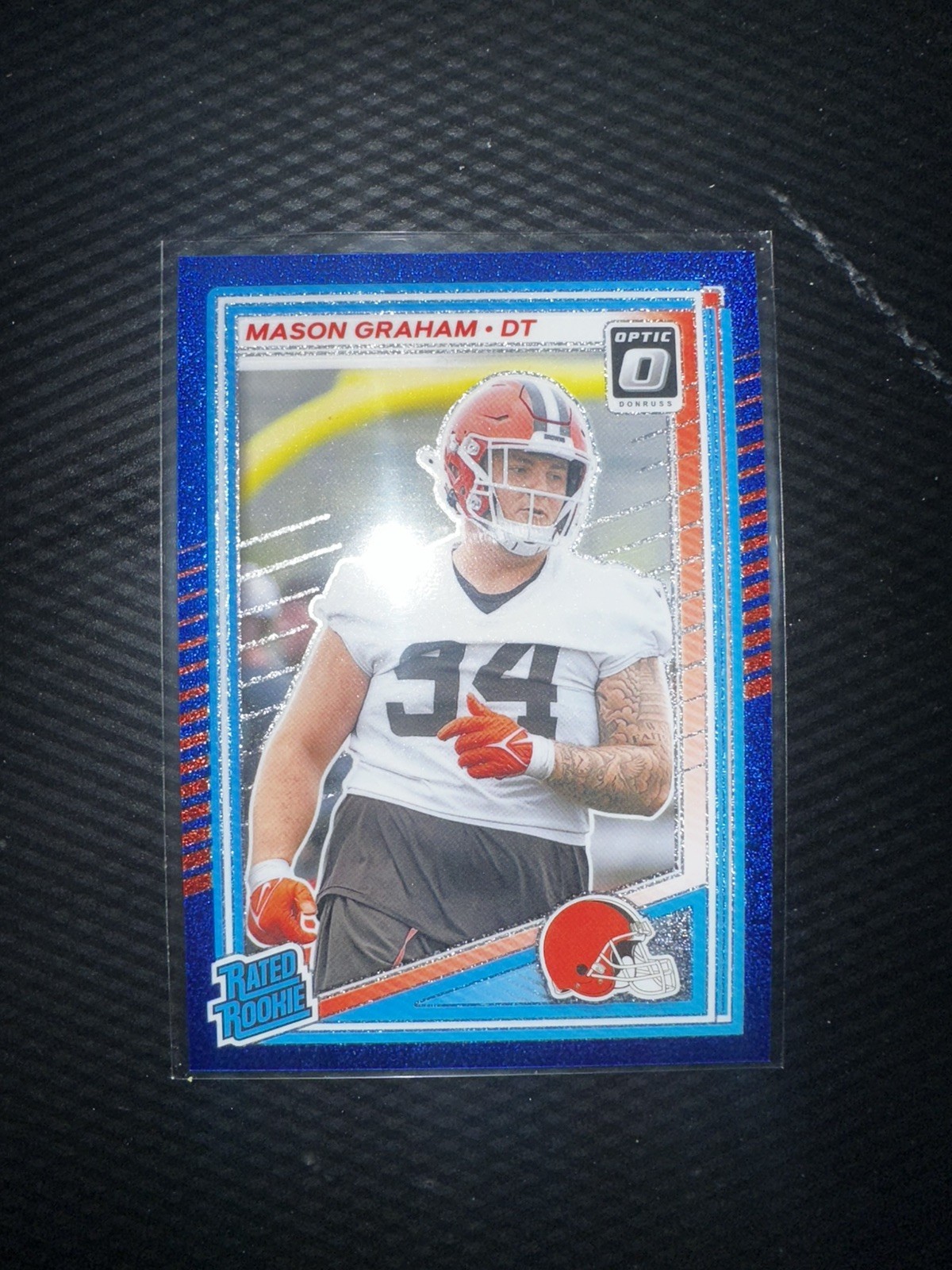2025 Donruss Optic Mason Graham Blue Glitter SSP#206 RC CLEVELAND BROWNS