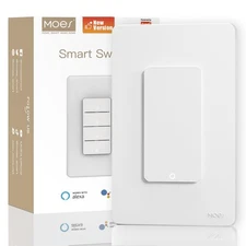 2nd Generation Wi-Fi Smart Light Switches, Netural Wire Required, Inteligente...
