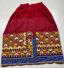 Vintage Traditional Lovely Hand Embroidered Mirror Work Banjara Skirt 100x90 cm