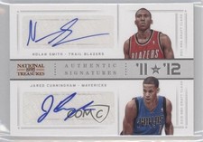2012 Panini National Treasures 10/99 Nolan Smith Jared Cunningham #91 Auto 2sq