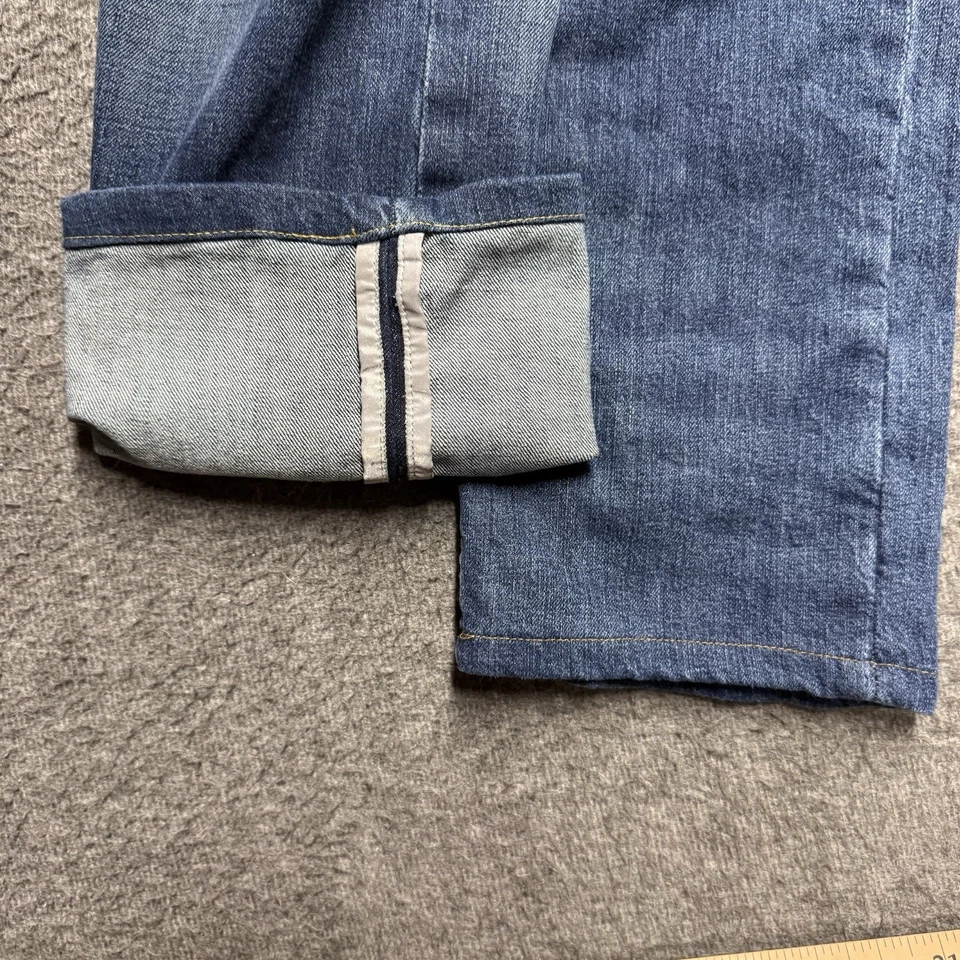 Pantalones de mezclilla Levis 504 Commuter para hombre 36x29* azules reflectantes descoloridos reforzados Foto 4 de 4