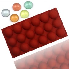 18 Hole Silicone Round Shape Mould Ball Sphere Candy Soap