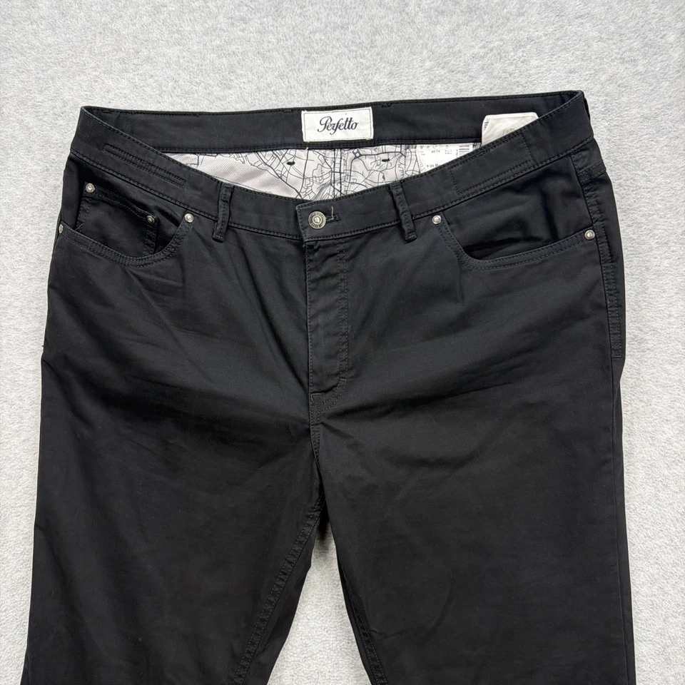 Брюки мужские HILTL 40x29* черные Seth покрой на заказ перфетто стрейч Chinos для путешествий - Изображение 3 из 4