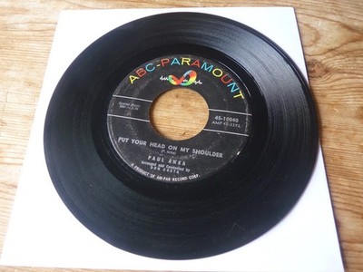 Paul Anka USA pop 7'' Put Your Head On My Shoulder plays GOOD/G+ Dont Ever Leave