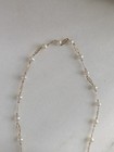 10k Gold Necklace With Dainty Water Off White Pearls 18"  Total 7 G Rams — photo 9