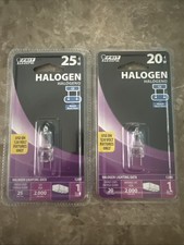 2 FEIT ELECTRIC Light Bulb 25/20 Watts 120 Volt G8 Base 2000 Hours