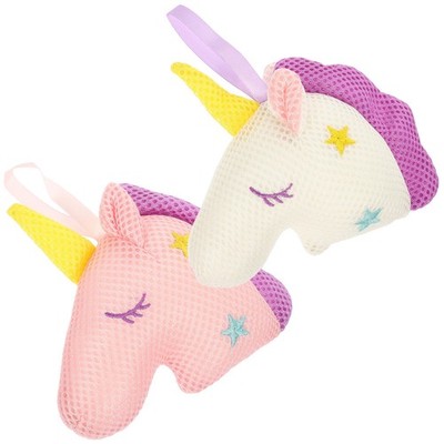 2pcs Mesh Peeling Schwämme Bad Duschkugel Schwamm (weiß, rosa)