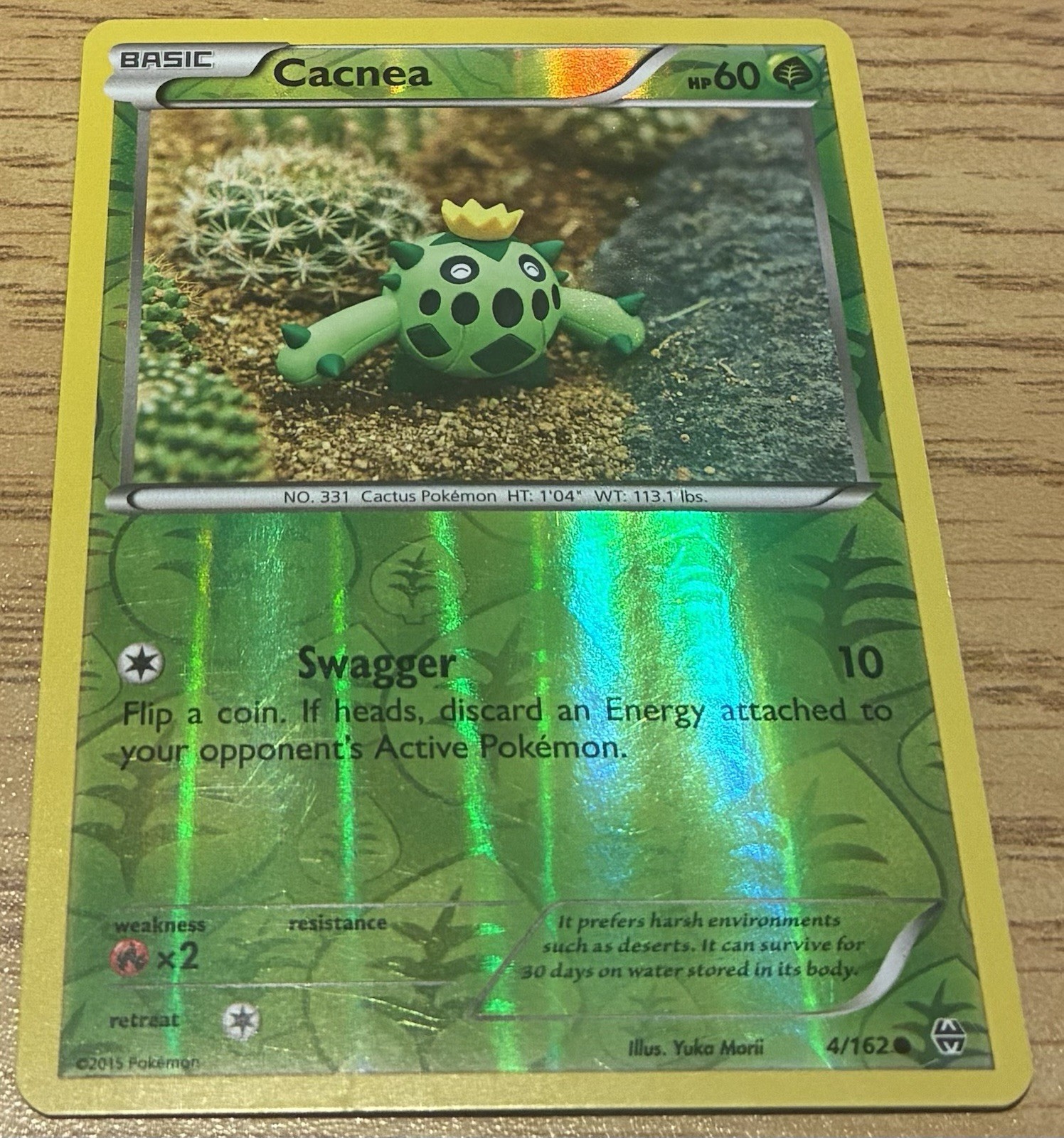 Pokemon TCG BREAKthrough Cacnea 4/162 Reverse Holo Common
