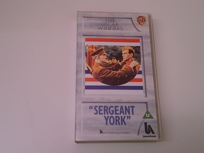 Sergeant York 1941 VHS UK PAL Video Gary Cooper Walter Brennan Howard Hawks
