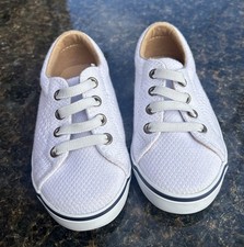 Janie and Jack White Knit Sneakers Size 8 Toddler