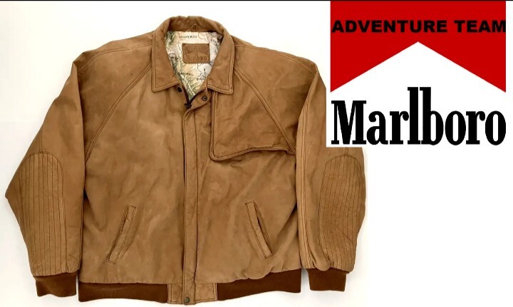 VTG. Marlboro Adventure Team Lined Leather Suede Bomber VTG. Marlboro Adventure Team Lined Leather Suede Bomber