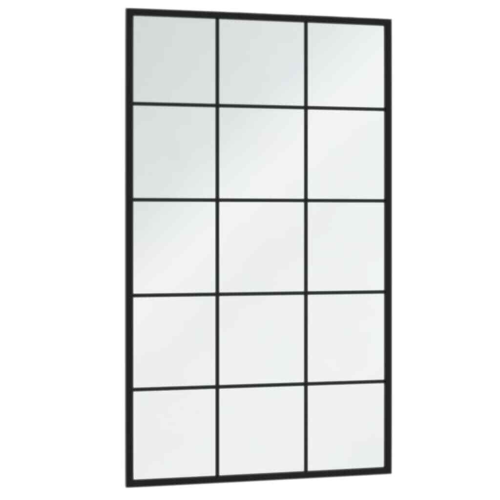 LONGWIN Wandspiegel In Schwarzer Tropfenform – 33 X 47 Cm, Mit Seilaufhängung, Für Badezimmer & Wohnzimmer Im Bauernhaus-Stil