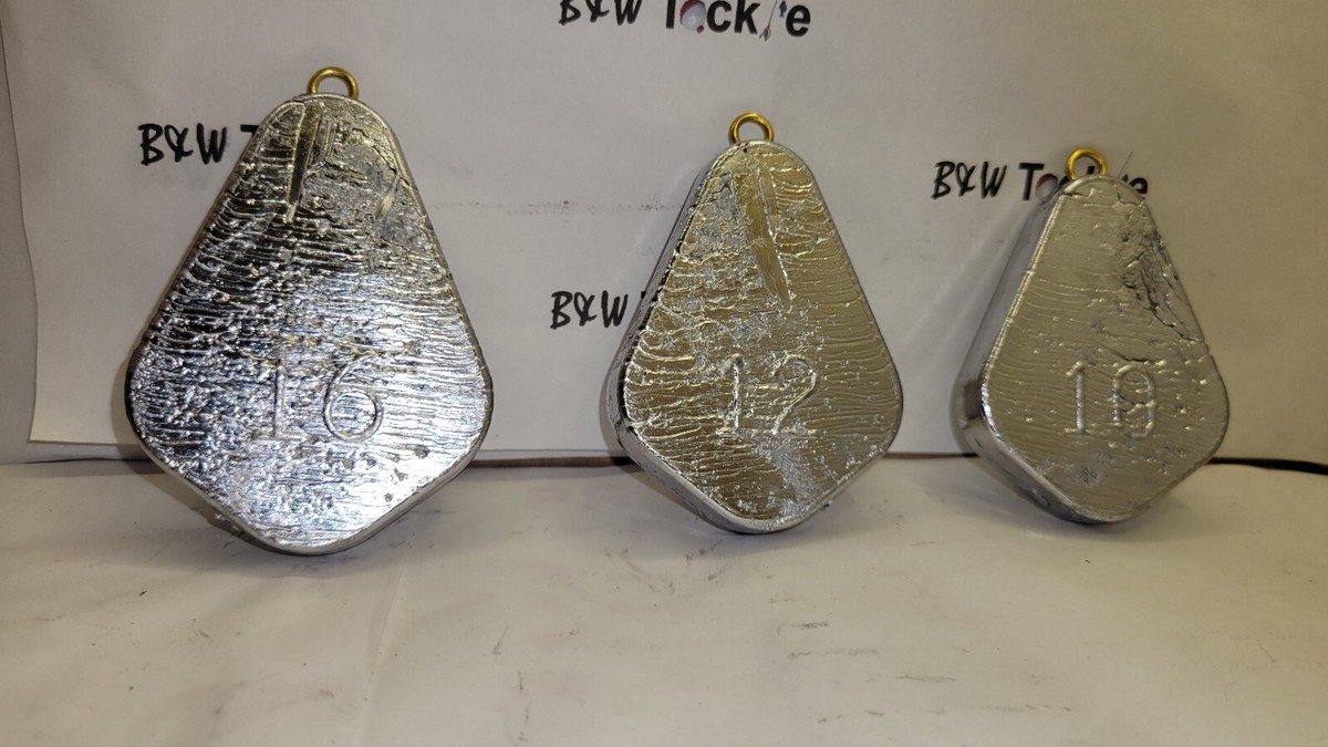 Brass Eye No Roll sinker weights~10, 12 or 16 oz~Choose Quantity - Main Image