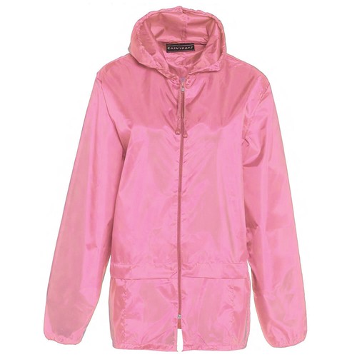 Kids Boys Girls Lightweight Rain Jacket Coat Hooded Pac A Way Showerproof Mac - Picture 3 of 8