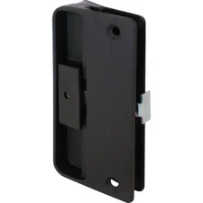 Slide-Co 121087 Mortise Type Screen Door Latch and Pull, Black Plastic