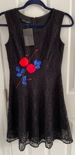 NWT Zara Basic Sleeveless Lace Overlay Dress. M