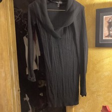  women’s cableknit sweater dress black BCBGMAXAZRIAXS