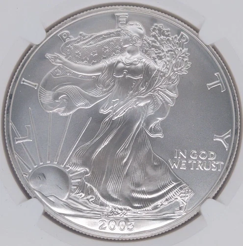 2003 American Silver Eagle NGC MS 69 Brown Label $1 1oz Coin (JW14)