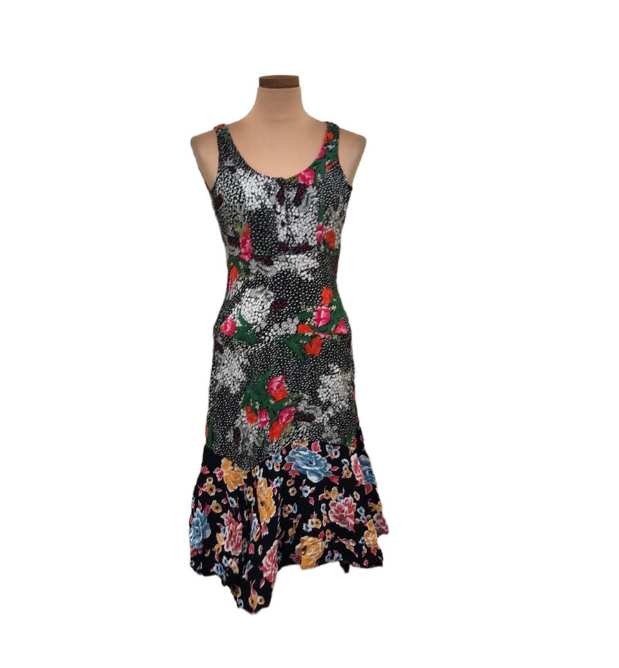 anthropologie maeve off the shoulder mixed print midi dress Maeve Off-the-Shoulder Mixed-Print Midi Dress