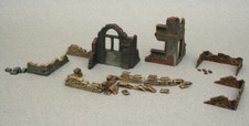 WWII Walls And Ruins - Walls and Ruins Set 1 Diorama Plastic Kit 1:72 Model