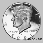 2001 S Silver Proof Kennedy Half Dollar 90% Silver