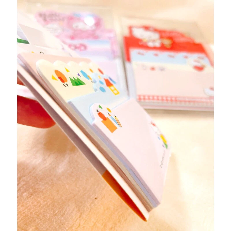 Cute Hello Kitty Twin Sticky Note Memo Pad Index Flag Bookmark Sanrio - Image 4 of 4