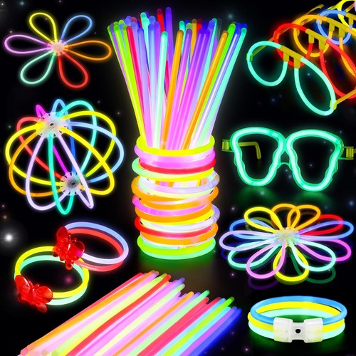467Pcs Glow Sticks Party Favors for Kids Adults 200 GlowSticks Bulk 8 Colors ...
