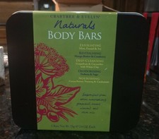 CRABTREE EVELYN Naturals Body Bars Set of 5 soaps-New Gift Tin 2.6oz per Bar